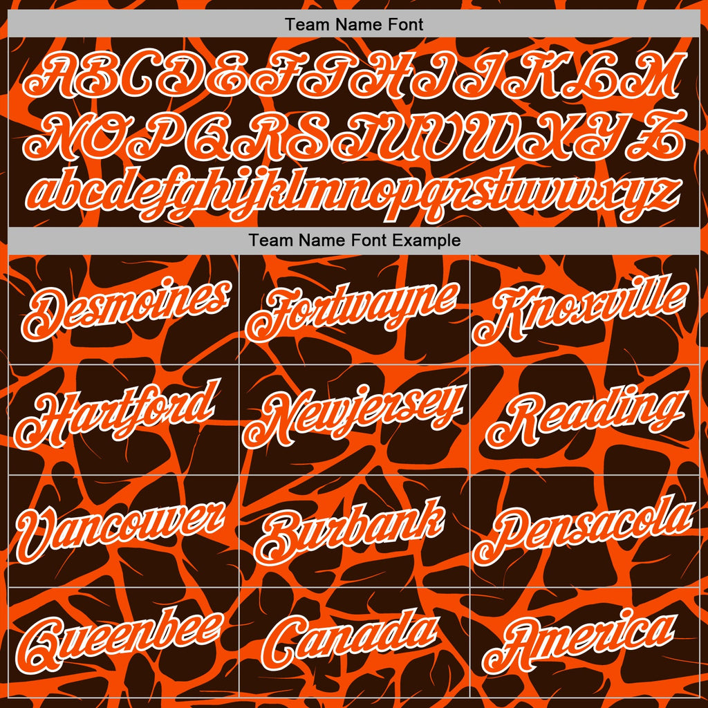 Custom Stitched Brown Orange-White 3D Pattern Design Abstract Network Sports Pullover Sweatshirt Hoodie