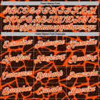 Custom Stitched Brown Orange-White 3D Pattern Design Abstract Network Sports Pullover Sweatshirt Hoodie