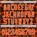 Custom Stitched Brown Orange-White 3D Pattern Design Abstract Network Sports Pullover Sweatshirt Hoodie
