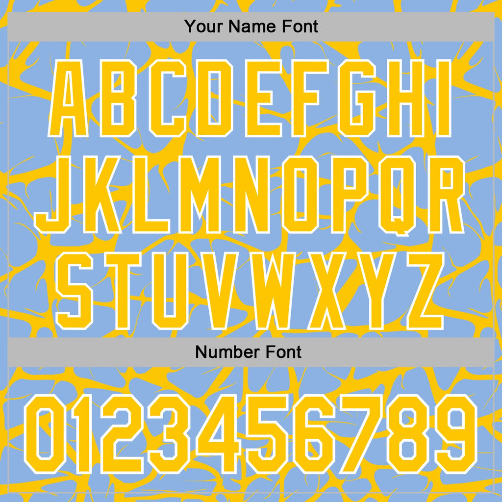 Custom Stitched Light Blue Yellow-White 3D Pattern Design Abstract Network Sports Pullover Sweatshirt Hoodie