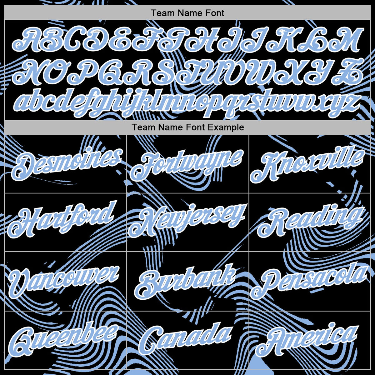 Custom Stitched Black Light Blue-White 3D Pattern Design Curve Lines Sports Pullover Sweatshirt Hoodie