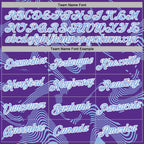 Custom Stitched Purple Light Blue-White 3D Pattern Design Curve Lines Sports Pullover Sweatshirt Hoodie