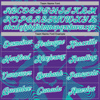 Custom Stitched Purple Aqua-White 3D Pattern Design Curve Lines Sports Pullover Sweatshirt Hoodie