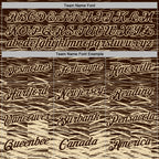 Custom Stitched Brown Cream 3D Pattern Design Line Sports Pullover Sweatshirt Hoodie