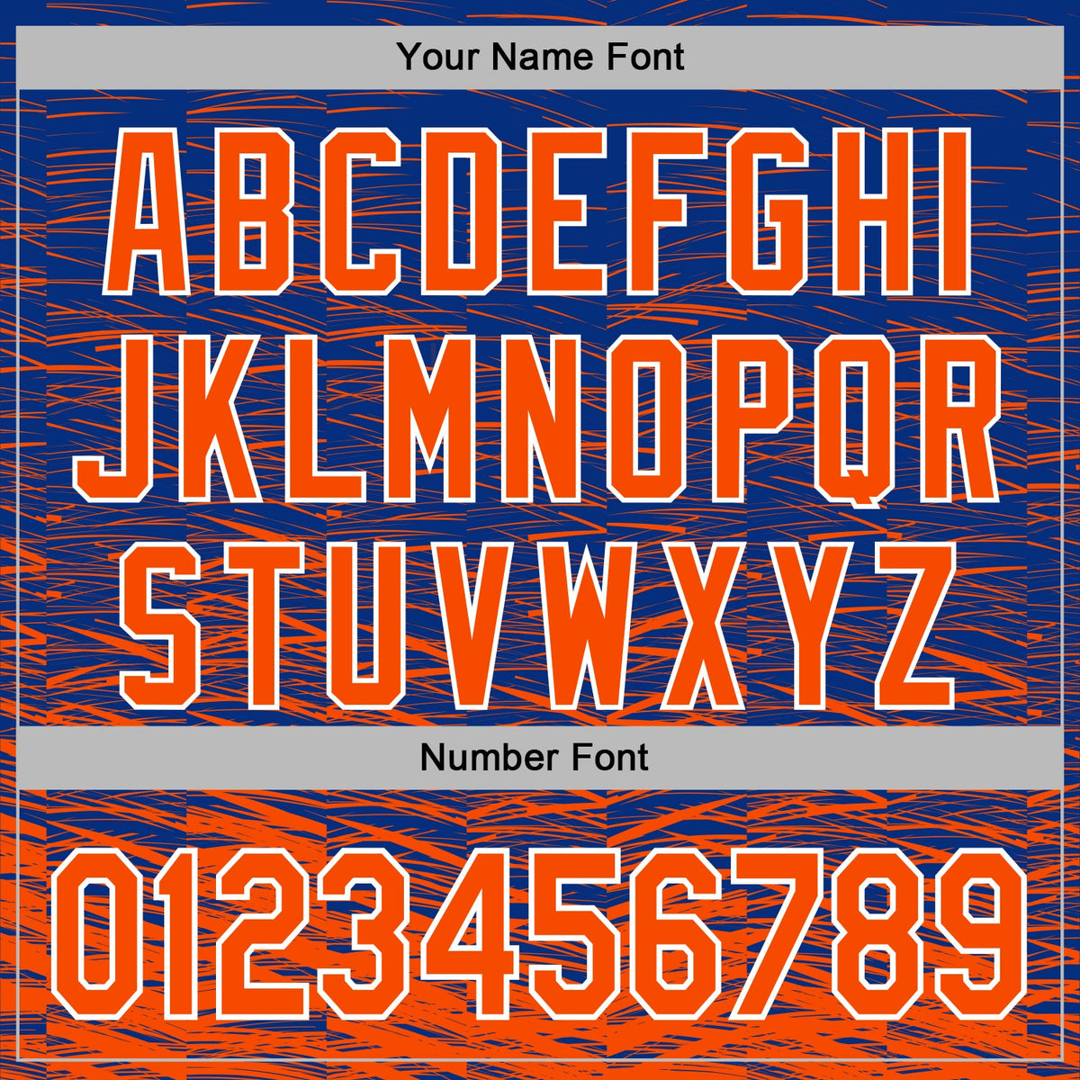 Custom Stitched Royal Orange-White 3D Pattern Design Line Sports Pullover Sweatshirt Hoodie