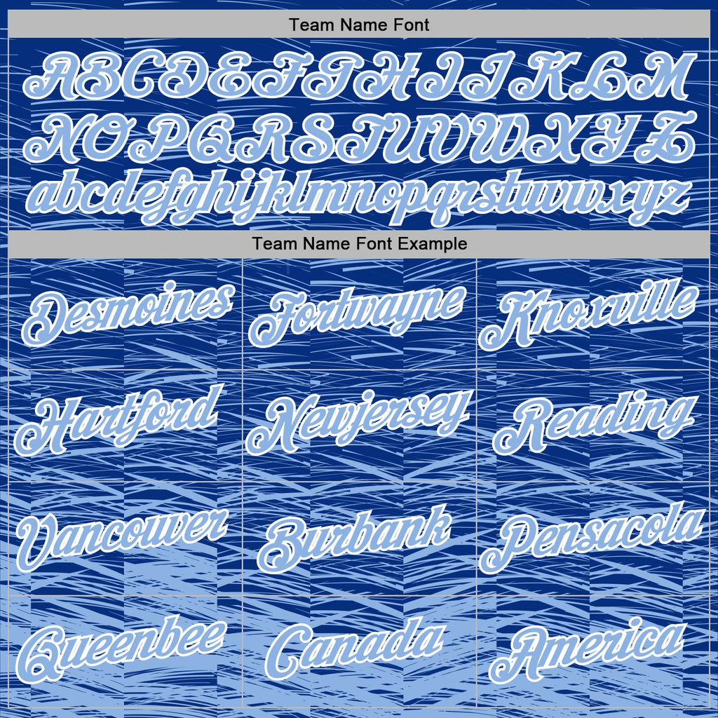 Custom Stitched Royal Light Blue-White 3D Pattern Design Line Sports Pullover Sweatshirt Hoodie