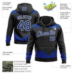 Custom Stitched Black Royal-White 3D Pattern Design Fragment Sports Pullover Sweatshirt Hoodie