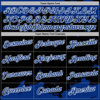 Custom Stitched Black Royal-White 3D Pattern Design Fragment Sports Pullover Sweatshirt Hoodie