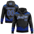 Custom Stitched Black Royal-White 3D Pattern Design Fragment Sports Pullover Sweatshirt Hoodie