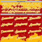 Custom Stitched Red Gold-White 3D Pattern Design Fragment Sports Pullover Sweatshirt Hoodie