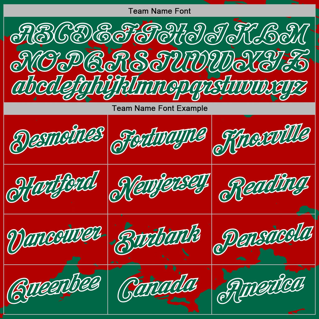 Custom Stitched Red Kelly Green-White 3D Pattern Design Fragment Sports Pullover Sweatshirt Hoodie