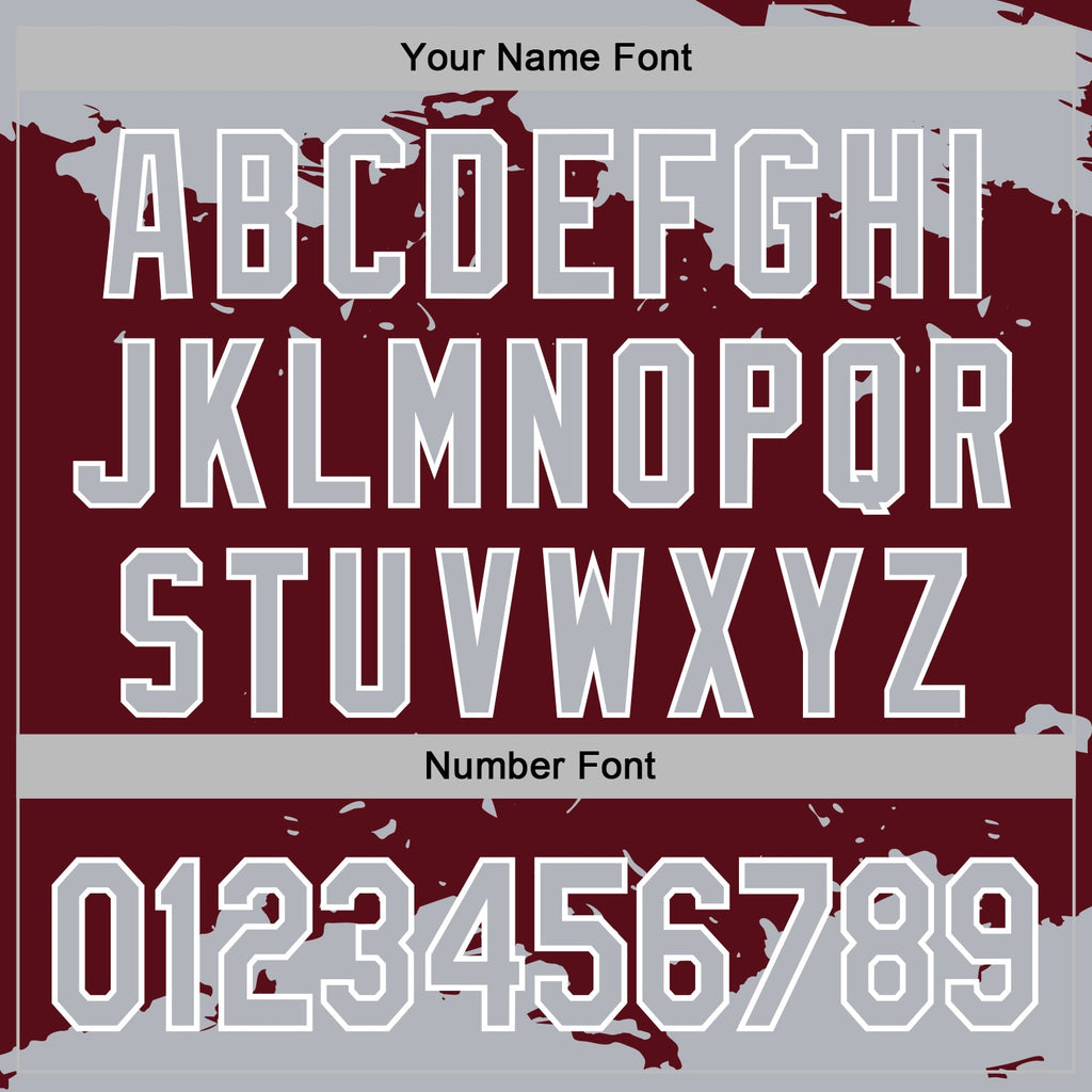 Custom Stitched Burgundy Gray-White 3D Pattern Design Fragment Sports Pullover Sweatshirt Hoodie