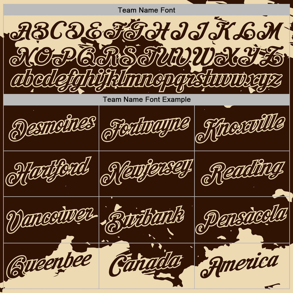 Custom Stitched Brown Cream 3D Pattern Design Fragment Sports Pullover Sweatshirt Hoodie