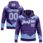 Custom Stitched Purple Light Blue-White 3D Pattern Design Fragment Sports Pullover Sweatshirt Hoodie