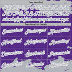 Custom Stitched Purple Gray-White 3D Pattern Design Fragment Sports Pullover Sweatshirt Hoodie