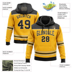 Custom Gold Black-Vegas Gold 3D Pattern Design Game Day Pittsburgh Inspired Sports Pullover Sweatshirt Hoodie