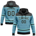 Custom Shadow Blue Black-Ice Blue 3D Pattern Design Game Day Seattle Inspired Sports Pullover Sweatshirt Hoodie