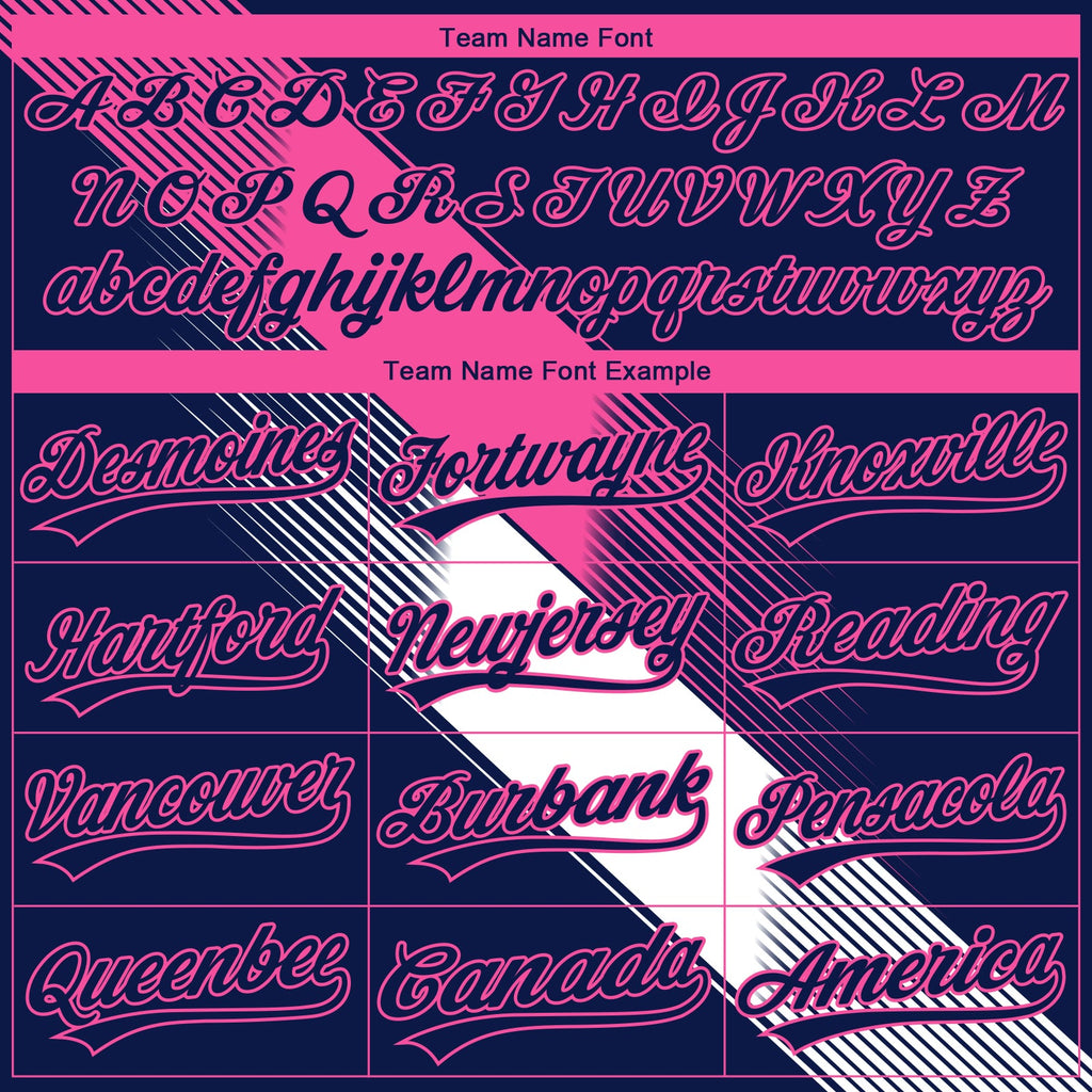 Custom Stitched Navy Pink-White 3D Pattern Design E-sports Pullover Sweatshirt Hoodie