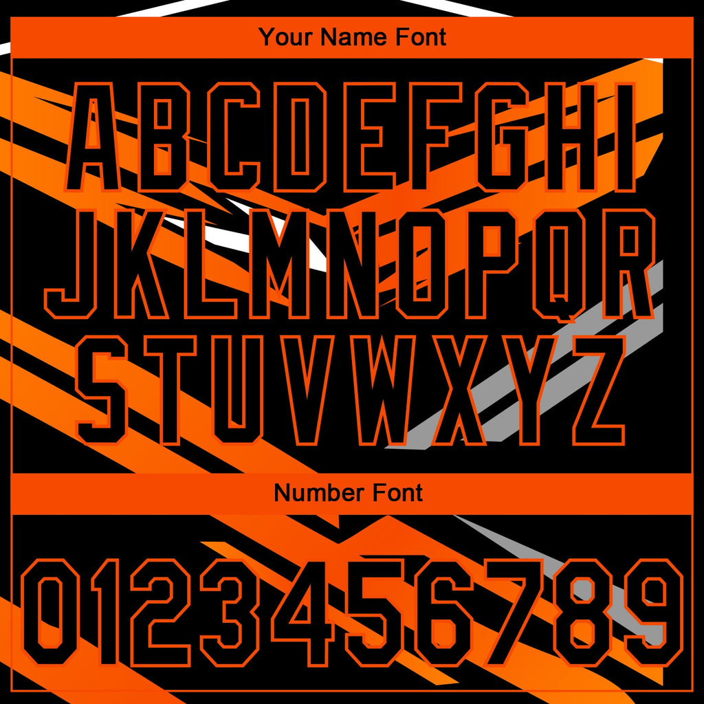 Custom Stitched Black Orange-White 3D Pattern Design E-sports Pullover Sweatshirt Hoodie