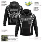 Custom Stitched Black White 3D Pattern Design E-sports Pullover Sweatshirt Hoodie