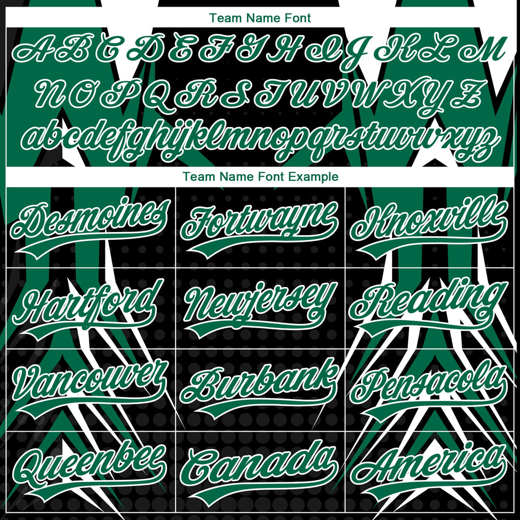 Custom Stitched Kelly Green Black-White 3D Pattern Design E-sports Pullover Sweatshirt Hoodie