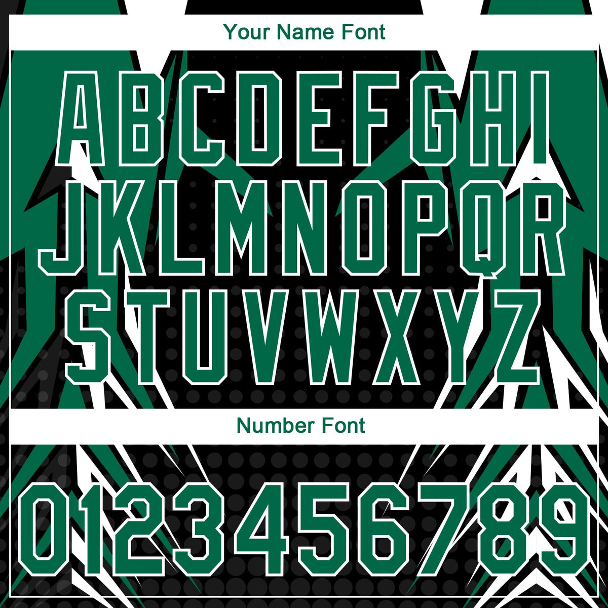 Custom Stitched Kelly Green Black-White 3D Pattern Design E-sports Pullover Sweatshirt Hoodie