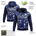 Custom Stitched Navy Royal-White 3D Pattern Design Religion Jesus Christ Pullover Sweatshirt Hoodie