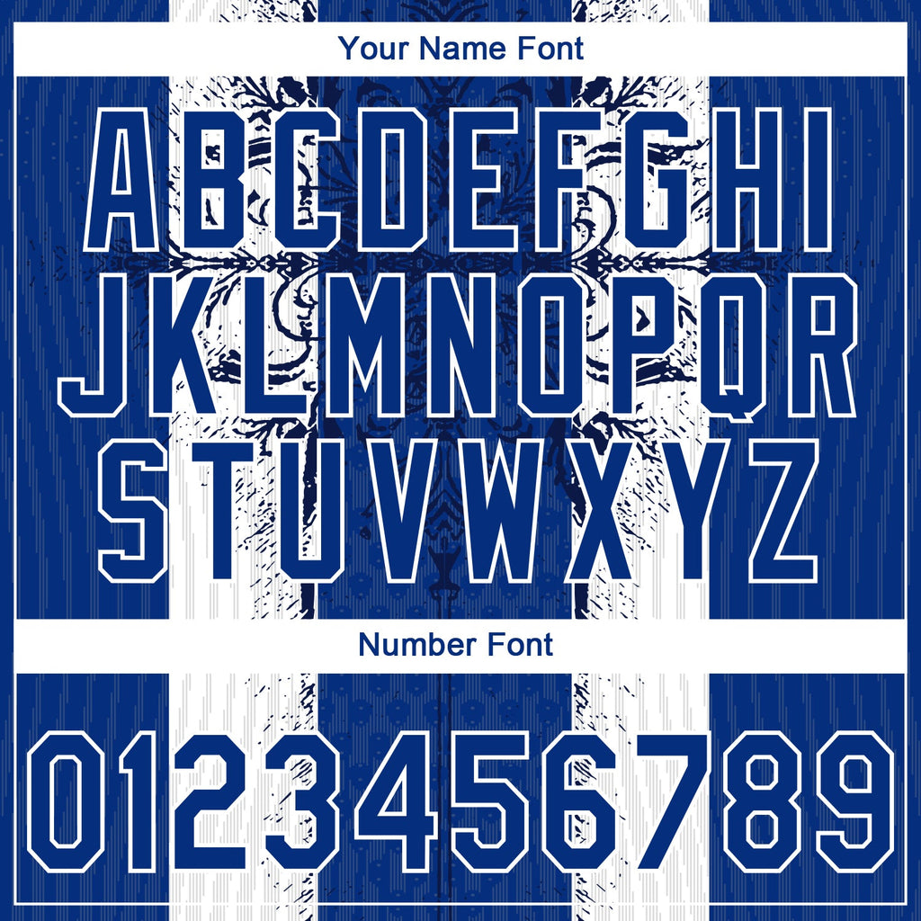 Custom Stitched Royal White 3D Pattern Design Retro Medieval Pullover Sweatshirt Hoodie
