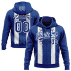 Custom Stitched Royal White 3D Pattern Design Retro Medieval Pullover Sweatshirt Hoodie