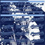 Custom Stitched Navy Light Blue-White 3D Pattern Design Religion Jesus Christ Pullover Sweatshirt Hoodie