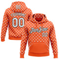 Custom Stitched Orange White-Black 3D Pattern Design Baseball Game Day Cincinnati Inspired Sports Pullover Sweatshirt Hoodie