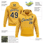 Custom Stitched Gold Black-White 3D Pattern Design Baseball Game Day Pittsburgh Inspired Sports Pullover Sweatshirt Hoodie