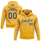 Custom Stitched Gold Black-White 3D Pattern Design Baseball Game Day Pittsburgh Inspired Sports Pullover Sweatshirt Hoodie