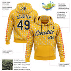 Custom Stitched Gold Black Red-White 3D Pattern Design Baseball Game Day Pittsburgh Inspired Sports Pullover Sweatshirt Hoodie