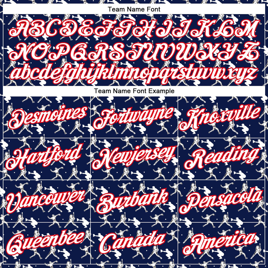 Custom Stitched Navy White-Fire Red 3D Pattern Design Baseball Game Day New England Inspired Sports Pullover Sweatshirt Hoodie