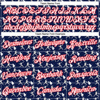 Custom Stitched Navy White-Fire Red 3D Pattern Design Baseball Game Day New England Inspired Sports Pullover Sweatshirt Hoodie