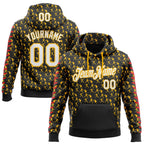 Custom Stitched Black White Gold-Red 3D Pattern Design Baseball Game Day Pittsburgh Inspired Sports Pullover Sweatshirt Hoodie