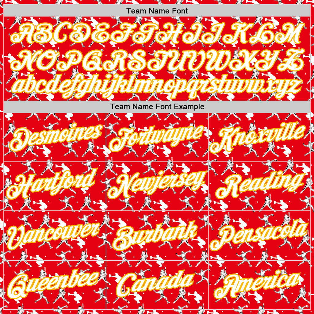 Custom Stitched Fire Red White-Gold 3D Pattern Design Baseball Game Day Kansas Inspired Sports Pullover Sweatshirt Hoodie