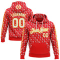 Custom Stitched Fire Red White-Gold 3D Pattern Design Baseball Game Day Kansas Inspired Sports Pullover Sweatshirt Hoodie