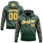 Custom Stitched Green Gold Red-White 3D Pattern Design Baseball Game Day Green Bay Inspired Sports Pullover Sweatshirt Hoodie