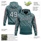 Custom Stitched Midnight Green Silver Red Black-White 3D Pattern Design Baseball Game Day Philadelphia Inspired Sports Pullover Sweatshirt Hoodie