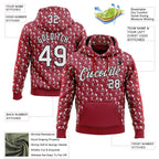 Custom Stitched Cardinal White Red-Black 3D Pattern Design Baseball Game Day Arizona Inspired Sports Pullover Sweatshirt Hoodie