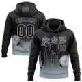 Custom Stitched Black Silver 3D Gradient Fashion Las Vegas City Edition Sports Pullover Sweatshirt Hoodie