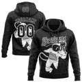 Custom Stitched Black White 3D Pattern Design Astronaut Sports Pullover Sweatshirt Hoodie