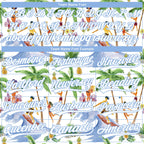 Custom Stitched White Light Blue 3D Hawaii Palm Trees Sports Pullover Sweatshirt Hoodie