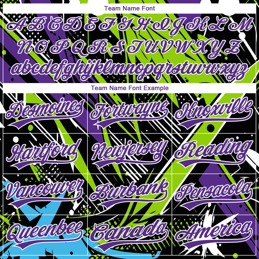 Custom Stitched Graffiti Pattern Purple-White 3D Abstract Splatter Sports Pullover Sweatshirt Hoodie