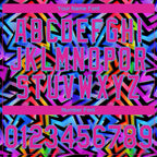 Custom Stitched Graffiti Pattern Hot Pink-Sky Blue 3D Abstract Geometric Sports Pullover Sweatshirt Hoodie