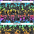 Custom Stitched Graffiti Pattern Black-White 3D Abstract Geometric Sports Pullover Sweatshirt Hoodie