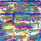 Custom Stitched Graffiti Pattern Thunder Blue-Light Yellow 3D Abstract Splatter Sports Pullover Sweatshirt Hoodie