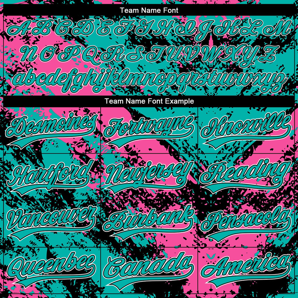 Custom Stitched Black Pink Aqua-White 3D Pattern Design Abstract Splatter Sports Pullover Sweatshirt Hoodie